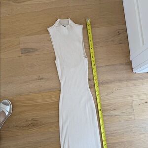 Babaton Cream Sleeveless Midi Dress